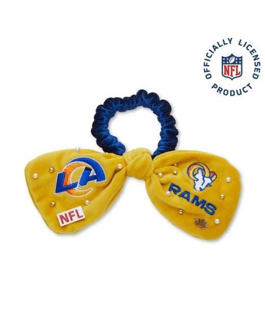 Lele Sadoughi Blue Los Angeles Rams Bow Scrunchie