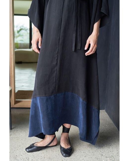 ocean + main Blue Belted Caftan