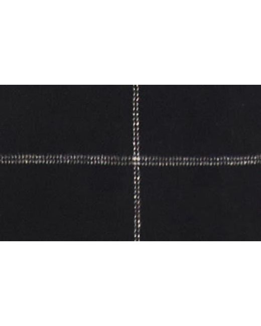 Halogen® Black Windowpane Check Longline Jacket