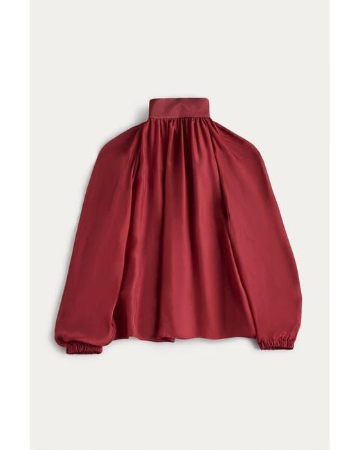 Naked Cashmere Red Amara Silk Organza Blouse