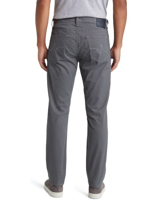 AG Jeans Gray Tellis Grid Slim Fit Pants for men