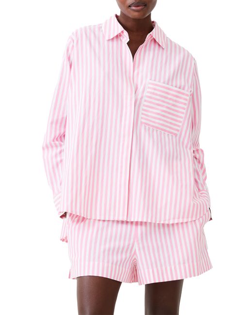 French Connection Pink Thick Stripe Shirt