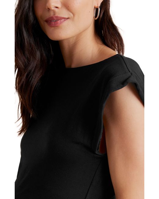 A Pea In The Pod Black Ruched Maternity Sheath Dress