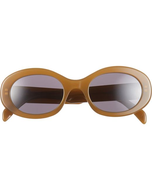Celine Triomphe 52Mm Oval Sunglasses in Brown | Lyst display picture 3