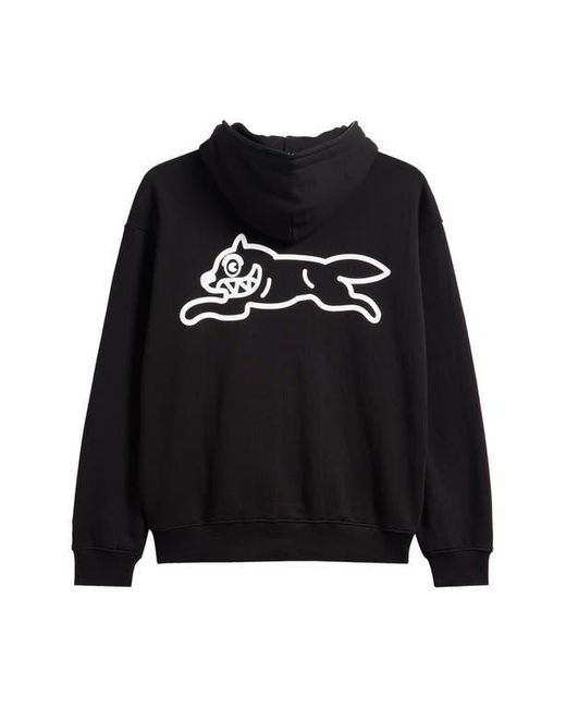 ICECREAM Black Hard Shell Graphic Zip Hoodie for men