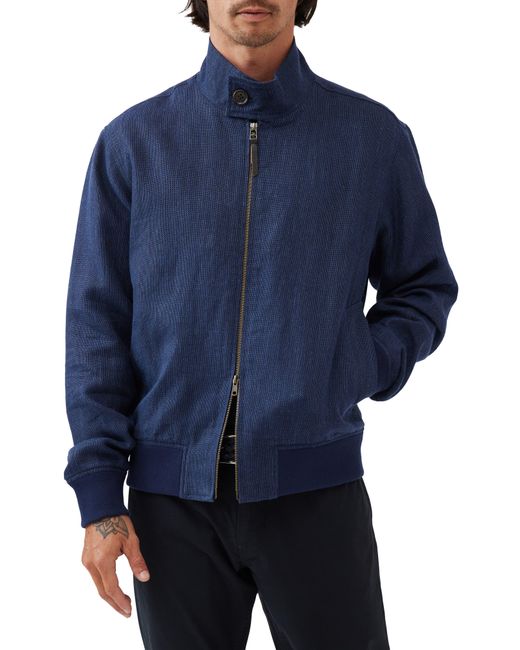 Rodd & Gunn Blue The Cascades Linen & Wool Zip-up Bomber Jacket for men