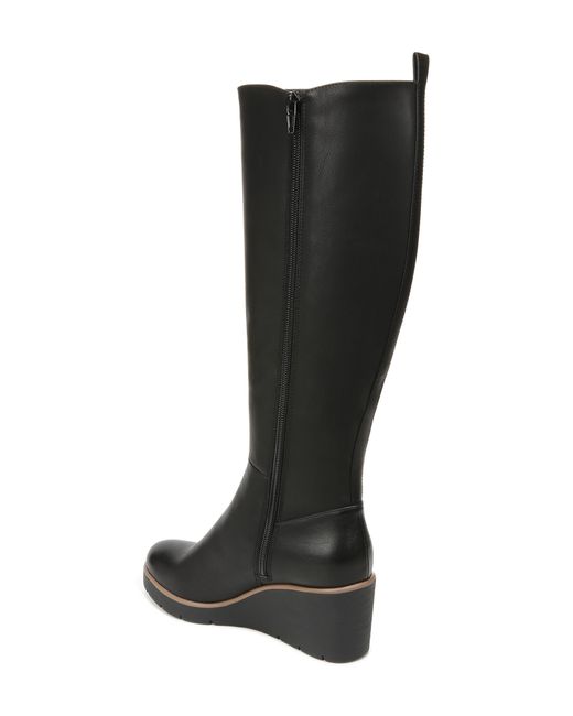 SOUL Naturalizer Adrian Knee High Wedge Boot in Black | Lyst