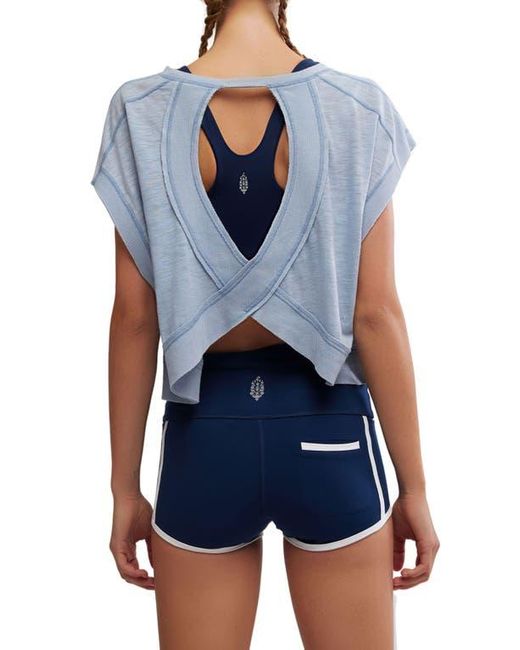Free People Blue Fp Movement My Tee Time Open Back T-Shirt
