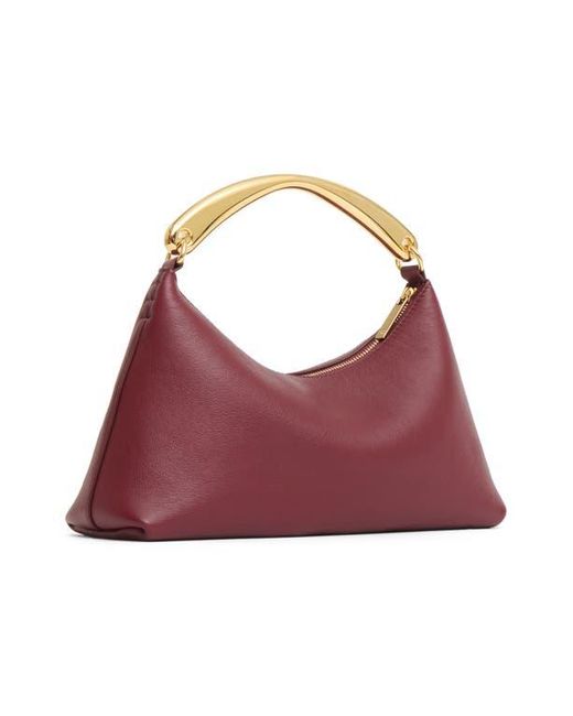 Mansur Gavriel Purple Rhea Metal Handle Leather Bag