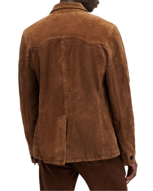 AllSaints Brown Hornett Suede Sport Coat for men