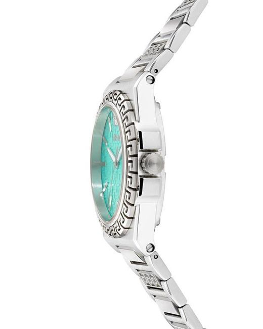 Versace Gray Greca Reaction Bracelet Watch, 38Mm