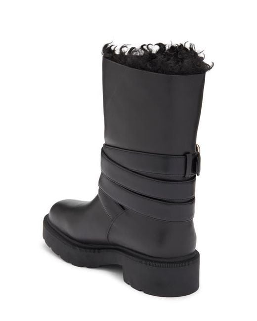 Jeffrey Campbell Black Bundled Biker Boot