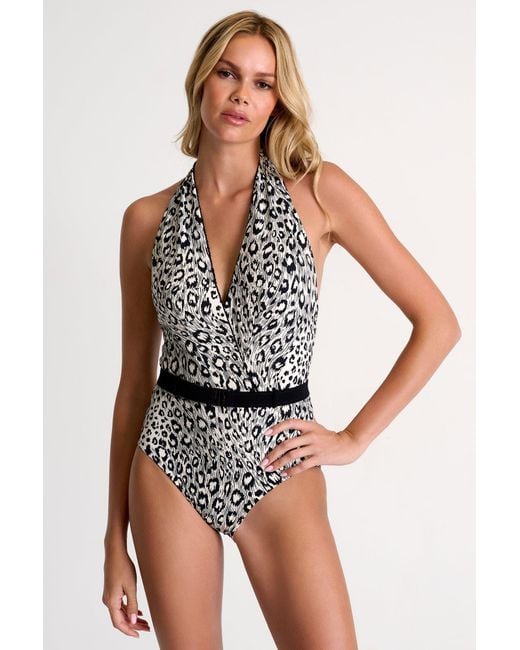 Shan White Halter One-Piece