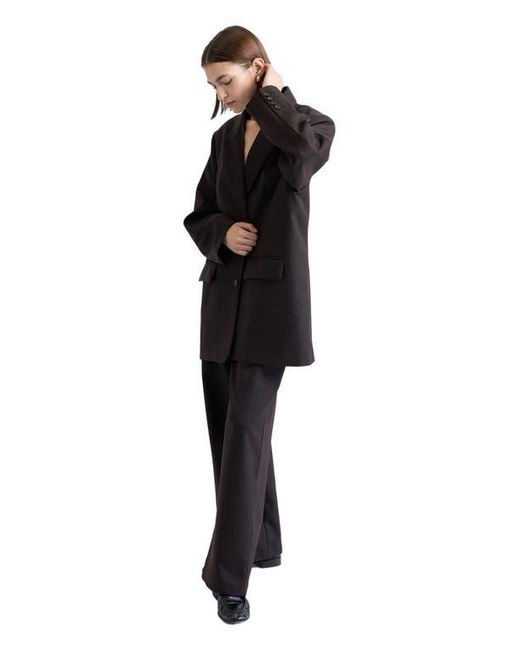 ALMINA CONCEPT Black Oversized Double Button Blazer
