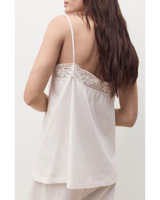 Mango White Cotton Camisole