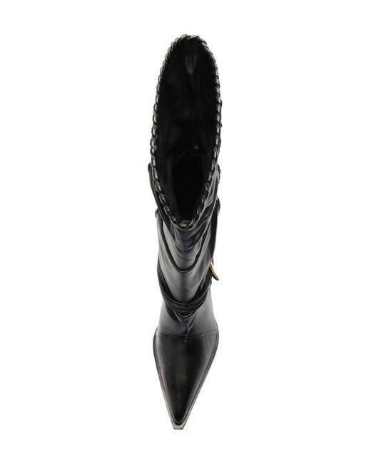 SCHUTZ SHOES Black Sable Pointed Toe Boot