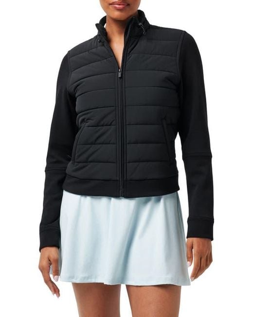 Travis Mathew Black Skyloft Soft Espresso Martini Full Zip Quilted Jacket