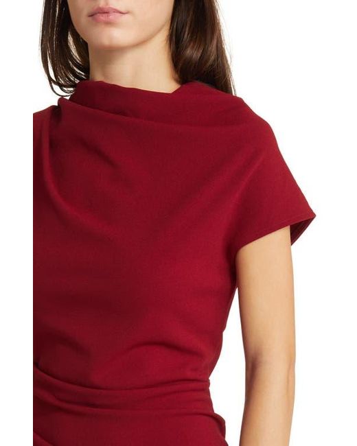 NIKKI LUND Marilyn Ruched Knit Dress in Red | Lyst NIKKI LUND Marilyn Ruched Knit Dress in Red | Lyst