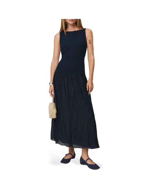 Reformation Blue Cyra Drop Waist Maxi Dress