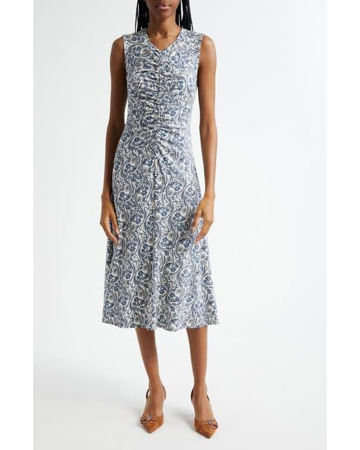 Veronica Beard Blue Gale Floral Paisley Dress