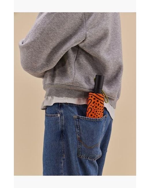 Original Duckhead Orange Compact Umbrella With Automatic Open-Close Function