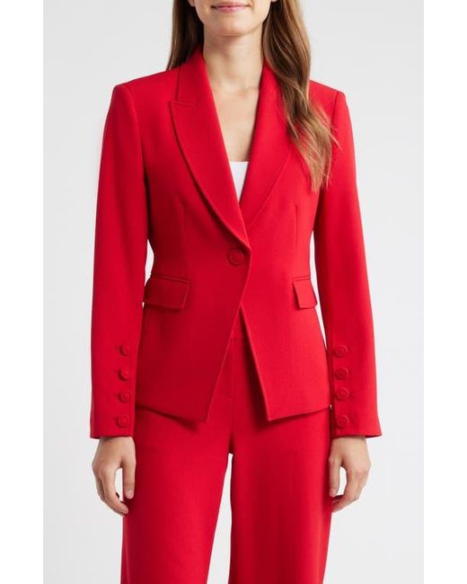 Tahari Red One-Button Blazer