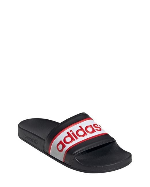 Adidas White Adilette Slide Sandal for men