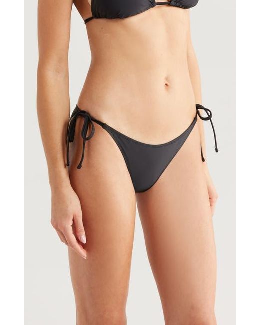 Solid & Striped Black The Iris Side Tie Bikini Bottoms