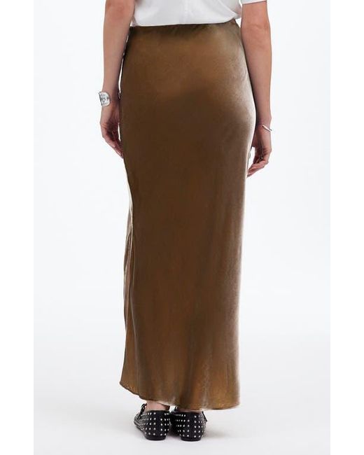 Madewell Multicolor Velvet Maxi Slip Skirt