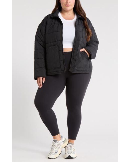 Zella Black Quilted Packable Jacket