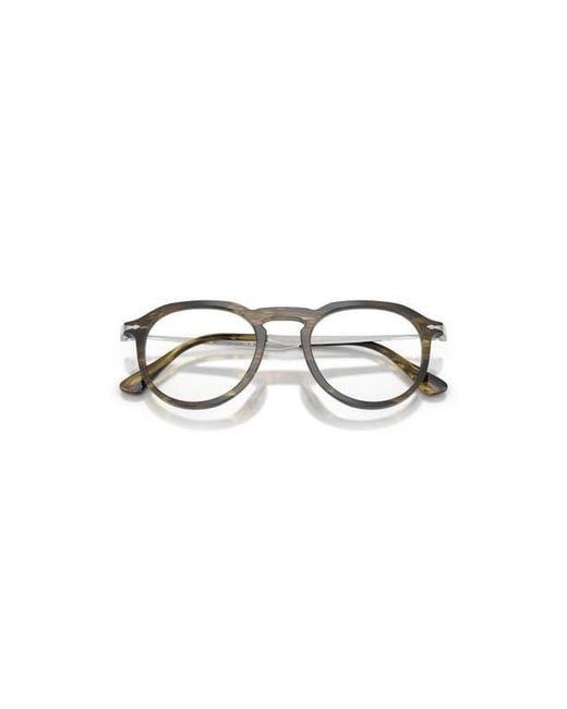 Persol Metallic 51Mm Rectangle Optical Glasses