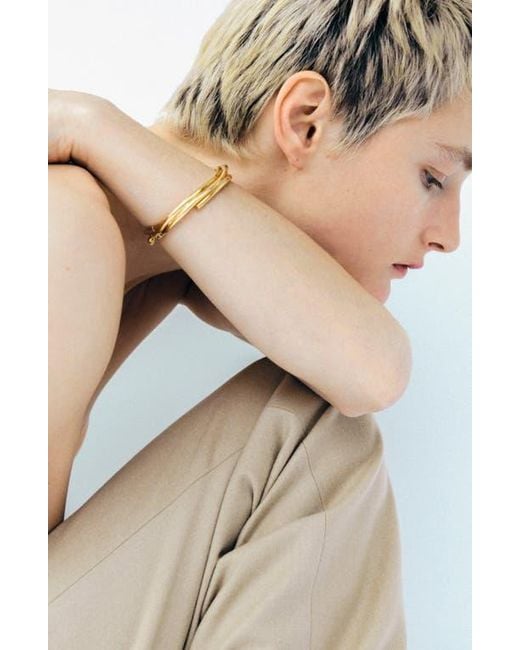 Completedworks Metallic Coil Hinged Bangle