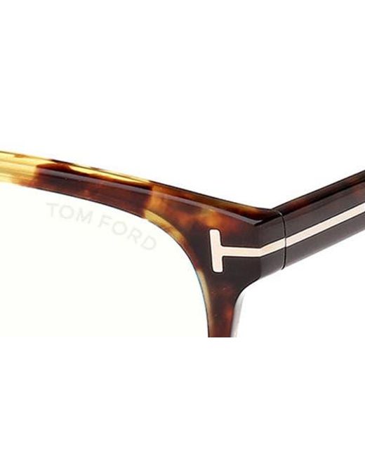 Tom Ford Brown 56Mm Pilot Light Blocking Glasses for men