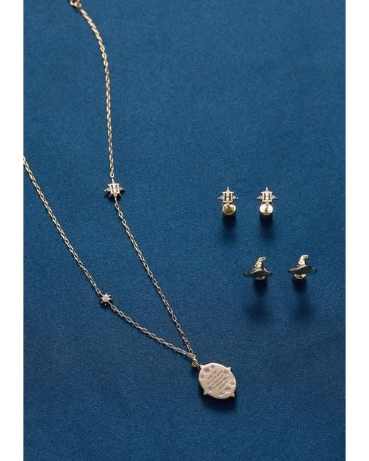 ALEX AND ANI White Harry Potter Hogwarts Pendant Necklace