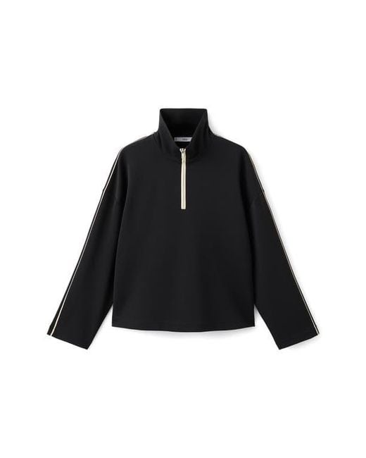 Mango Black Half Zip Sweatshirt
