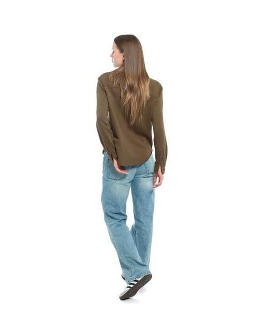 Wilt Green Button Front Sweatshirt