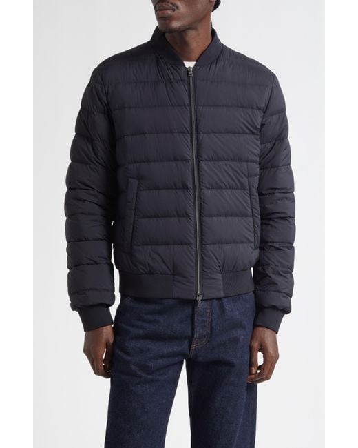 Herno Black L'Aviatore Matte Nylon Down Puffer Jacket for men
