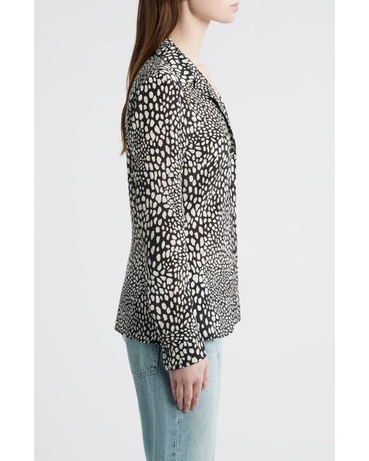 Rag & Bone Black Sade Printed Button-Up Shirt