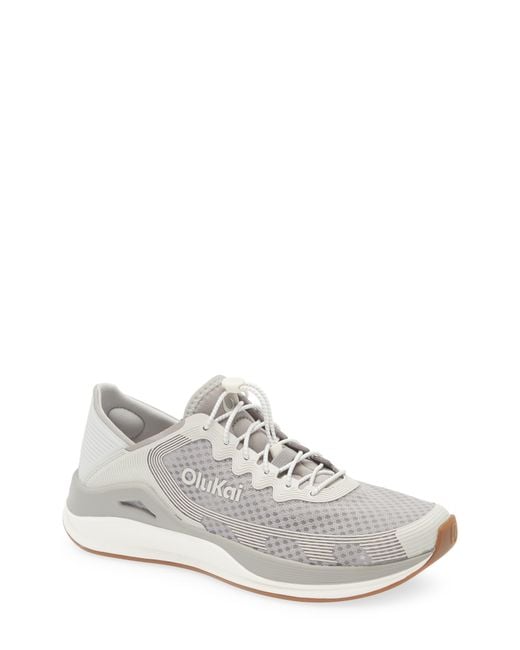 Olukai Gray Ahi Sneaker for men