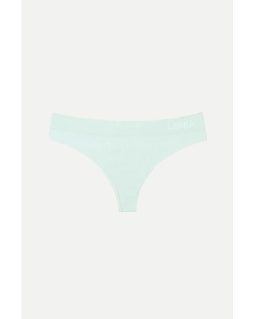 LDMA Gray Low Hide Ribbed Thong