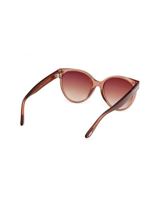 Tom Ford Pink Tallulah 56Mm Gradient Round Sunglasses