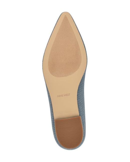 Nine West Blue Hearts Rhinestone Flat