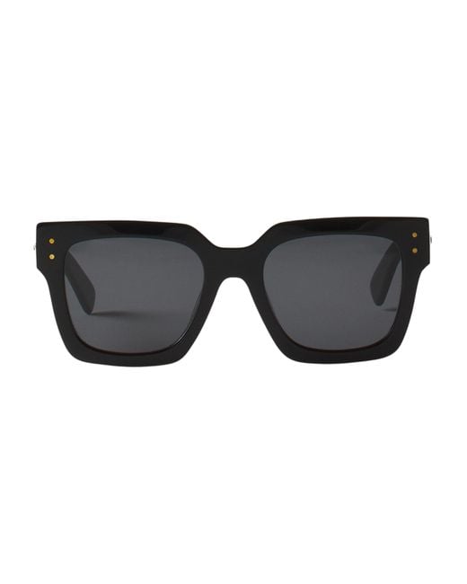 Lanvin Black Lunettes Maxi Rectangle Signature