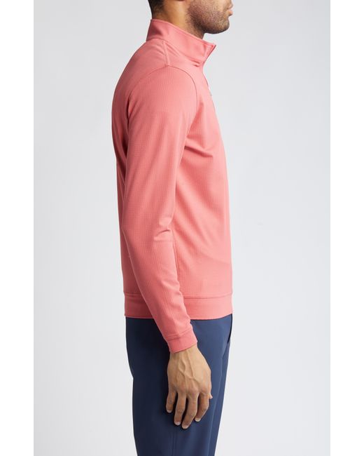 Peter Millar Red Perth Pineapple Stitch Performance Pullover for men