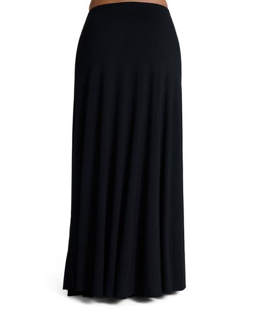 Naked Wardrobe Black Smooth Maxi Skirt