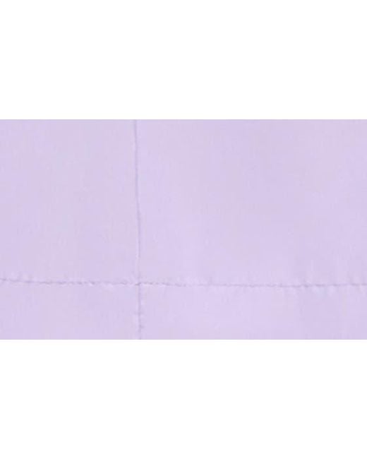 Staud Purple Double Breasted Tie Waist Long Sleeve Trench Dress