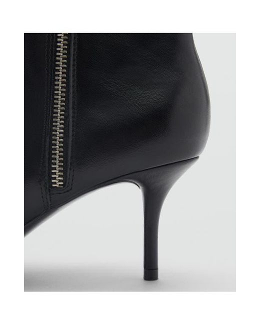 Mango Black Pointed Toe Bootie