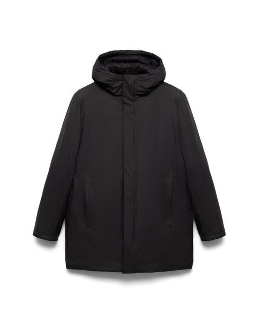 Mango Black Thermore Waterproof Insulated Hooded Parka for men