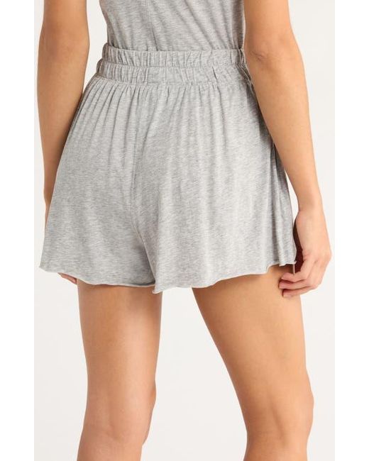 Lunya Gray Organic Pima Cotton Sleep Shorts