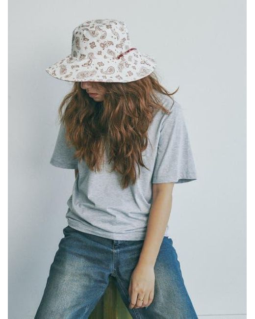 Lost Pattern Multicolor Paisley Cotton Reversible Sun Hat